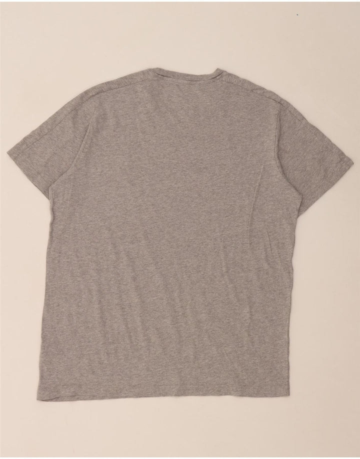 T-shirt da uomo Adidas Top grande in cotone chiazzato grigio