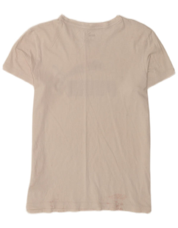 Puma T-shirt grafica da donna UK 12 Medium White Cotton