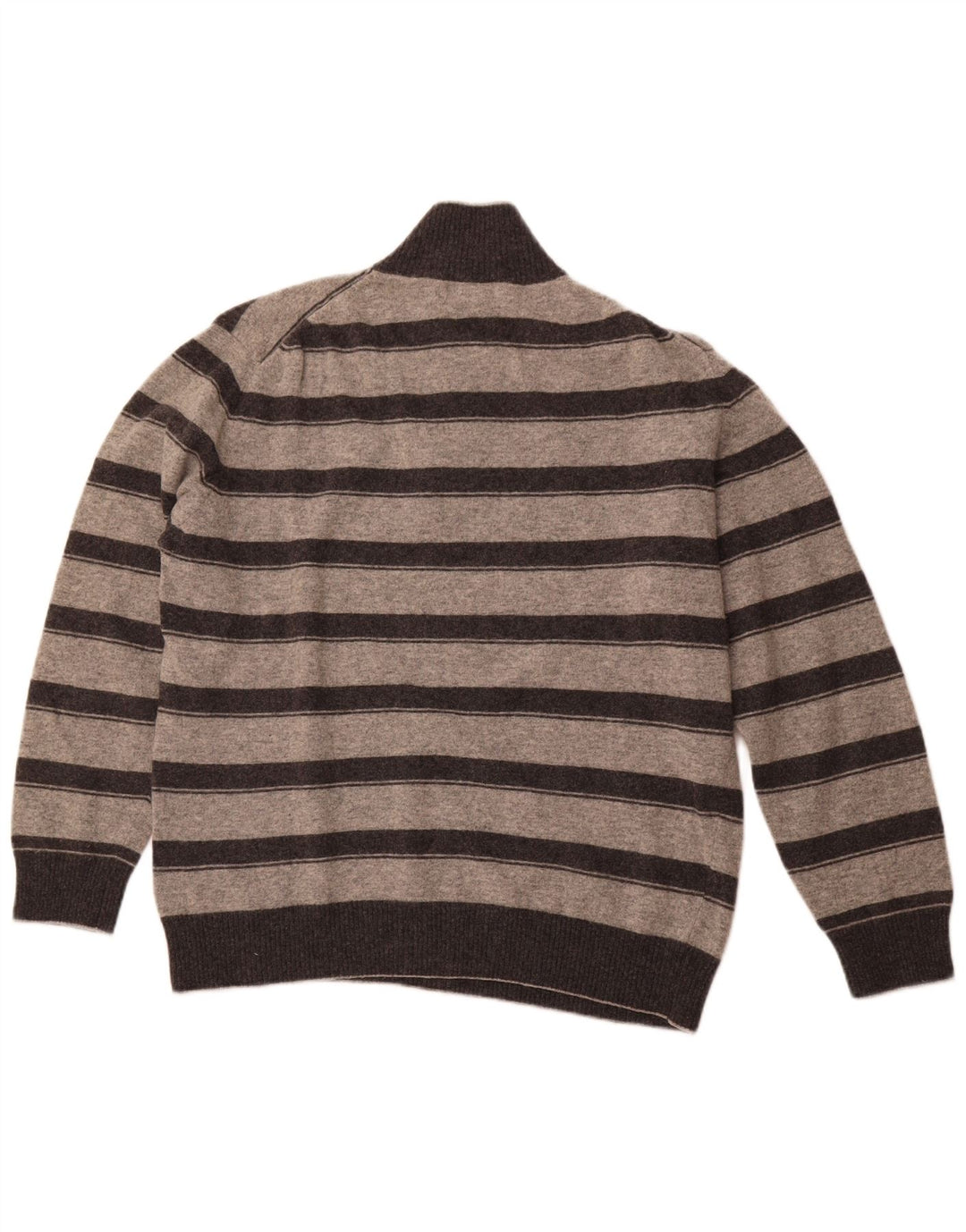 Maglione FILA da uomo con zip e collo 2XL in lana a righe grigie