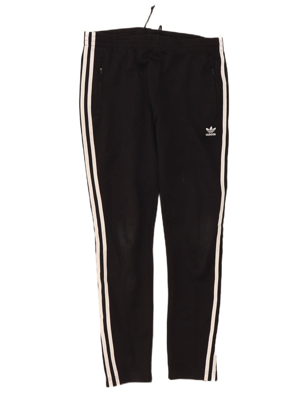 Pantaloni della tuta da donna Adidas UK 10 piccoli poliestere nero