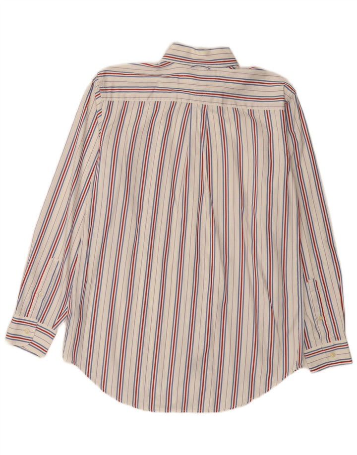 Camicia da uomo Tommy Hilfiger piccola in cotone gessato bianco