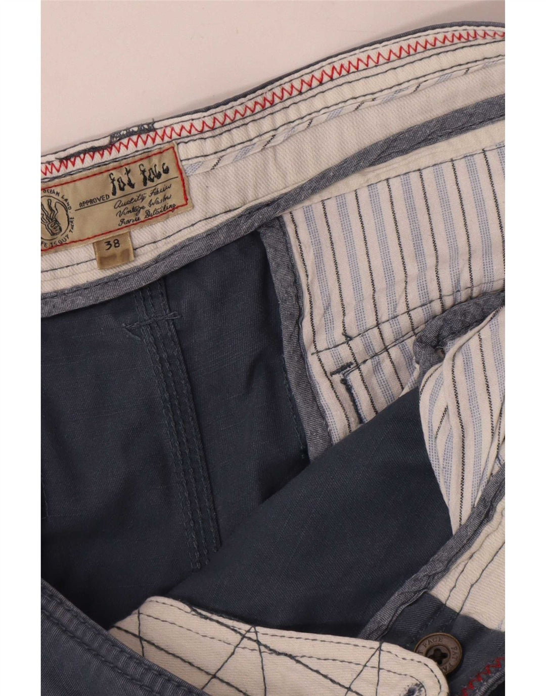 Pantaloncini cargo da uomo Fat Face W38 XL in cotone blu navy