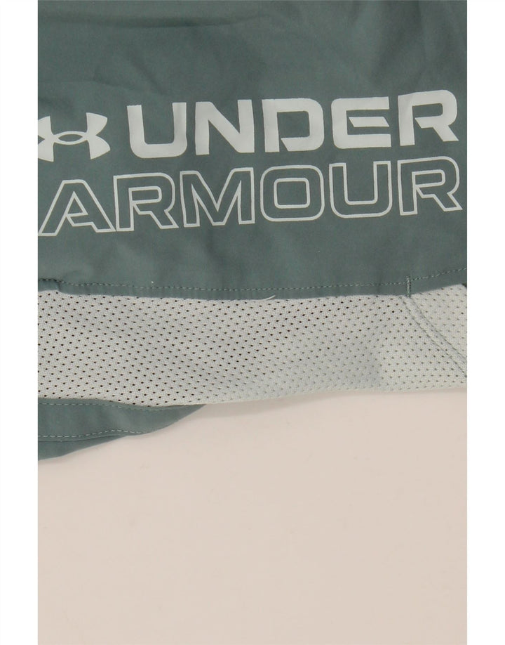 Pantaloncini sportivi grafici da uomo Under Armour verde medio color block