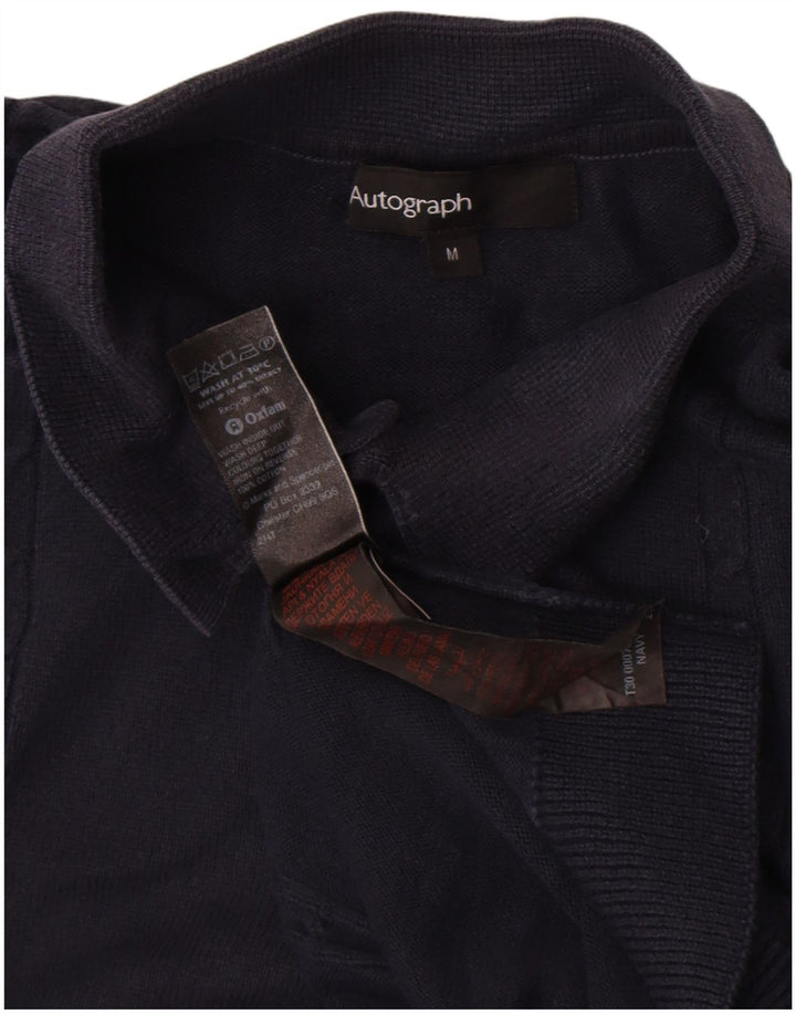 Marks & Spencer Maglione da uomo con collo alto autografo blu navy medio