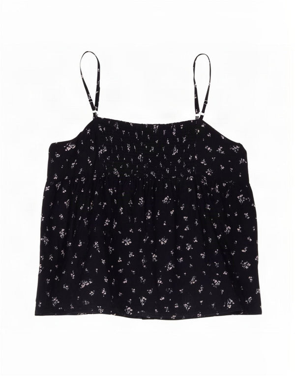 Canotta da donna Marks & Spencer UK 24 4XL Viscosa floreale blu navy