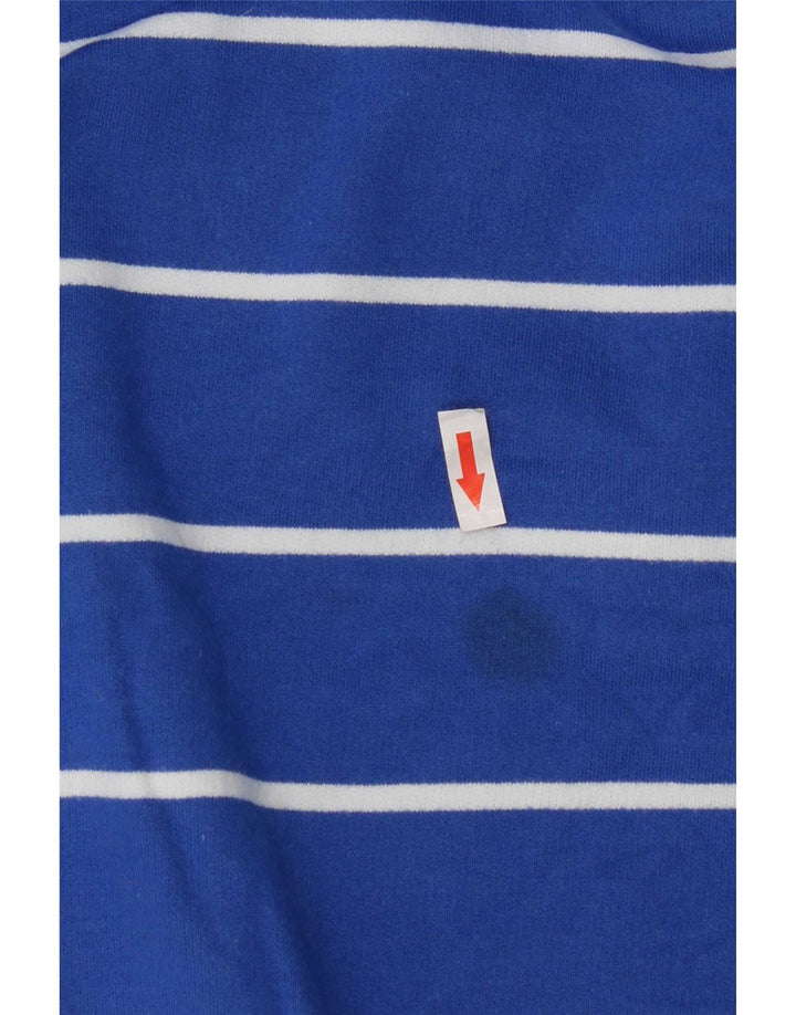 Felpa da donna Marks & Spencer UK 16 grande cotone a righe blu