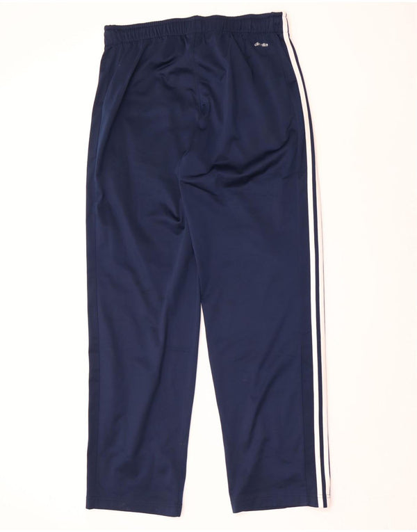 Pantaloni da tuta Adidas Climalite da uomo di grandi dimensioni in poliestere blu navy