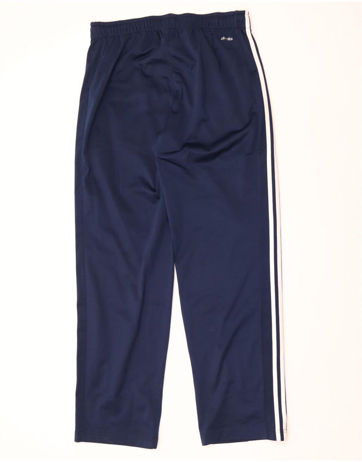 Pantaloni da tuta Adidas Climalite da uomo di grandi dimensioni in poliestere blu navy