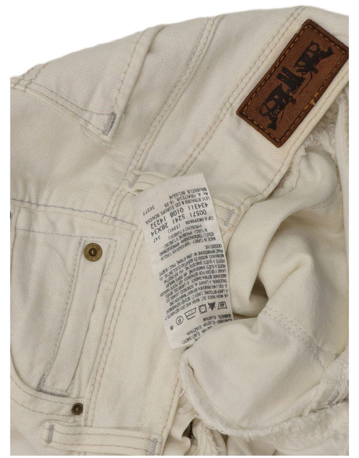 Jeans Levi's 571 Slim da donna W28 L30 cotone bianco