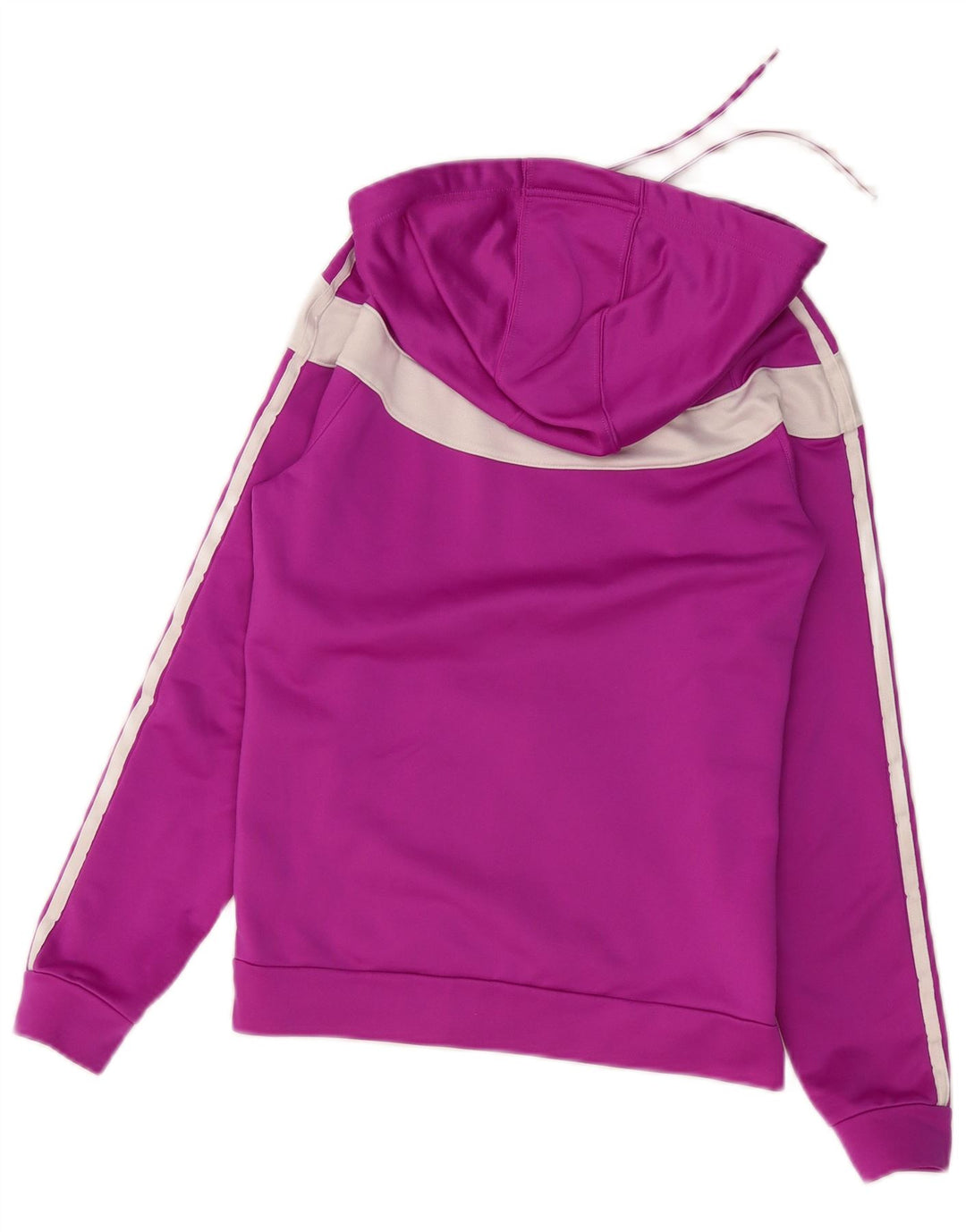 Felpa con cappuccio e zip da donna ADIDAS UK 8/10 Small Purple Colourblock