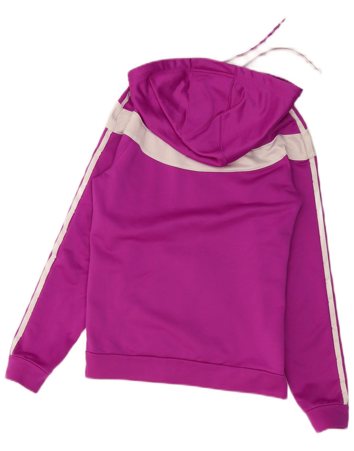 Felpa con cappuccio e zip da donna ADIDAS UK 8/10 Small Purple Colourblock