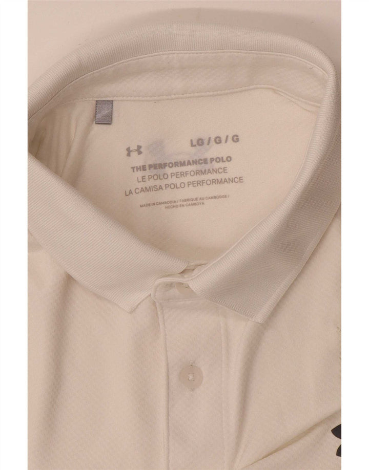 Polo da uomo Under Armour grande bianca
