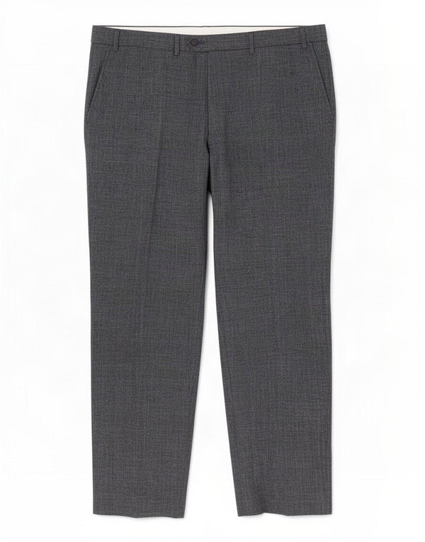 Pantaloni da abito dritti da uomo Marks & Spencer W42 L31 Lino grigio