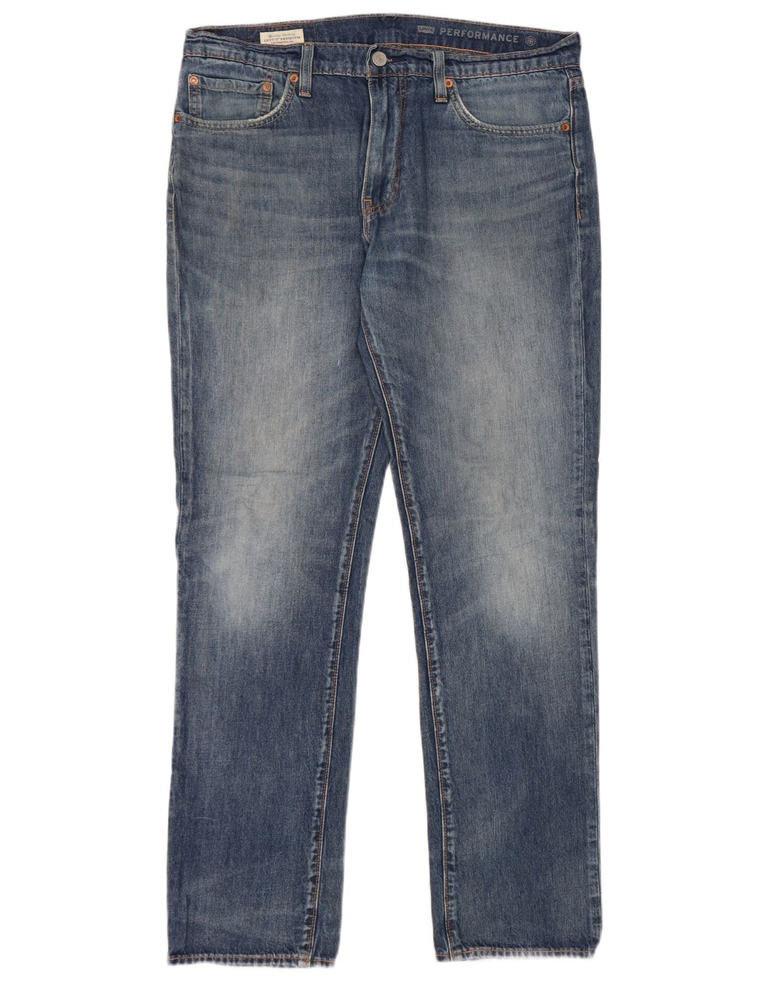 Levi's Uomo 511 Slim Jeans W33 L32 Cotone Blu