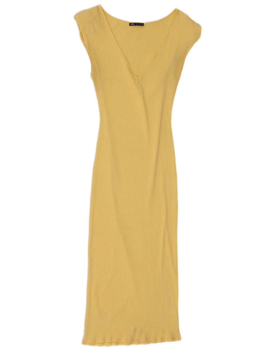 Abito lungo Zara da donna UK 12 giallo medio