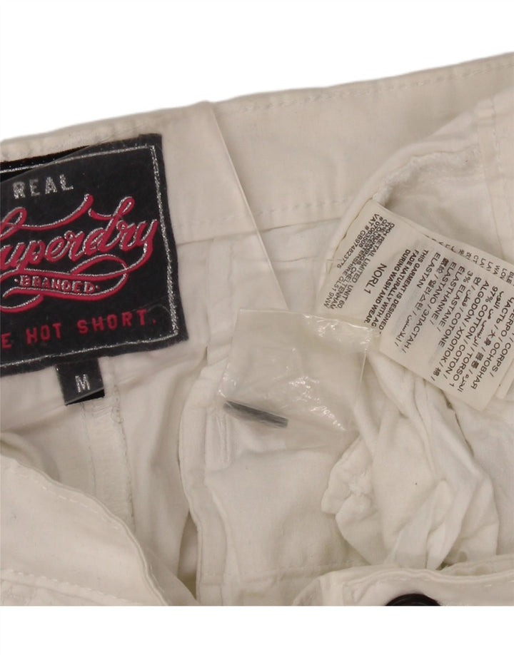 Pantaloncini chino da donna Superdry medi W34 cotone bianco