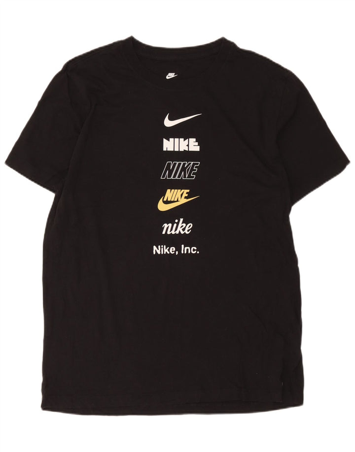 T-shirt grafica da uomo Nike Top grande in cotone nero