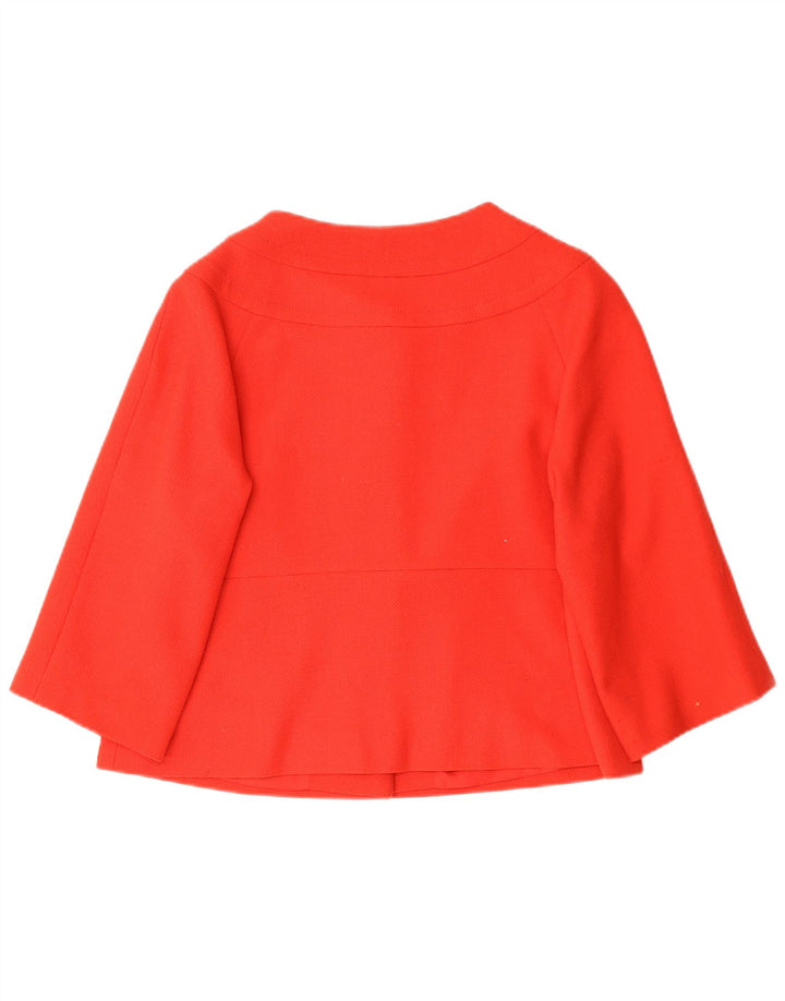 Giacca blazer a 3 bottoni da donna Laura Ashley UK 16 grande poliestere rosso