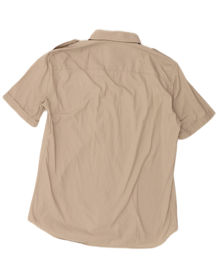Camicia militare a maniche corte da uomo Gas Large in cotone beige