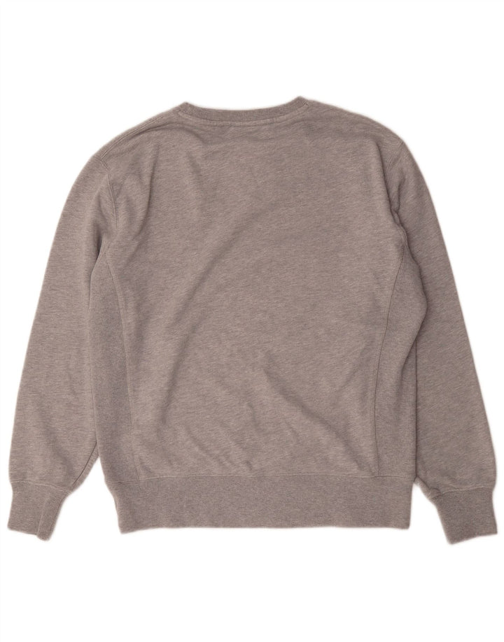 Felpa grafica da uomo Superdry Maglione in cotone chiazzato grigio medio