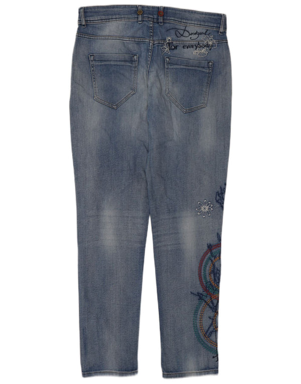 Desigual Jeans dritti con grafica da donna W26 L30 Blu