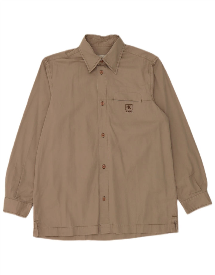 Camicia da donna Calvin Klein Jeans US 12 Large in cotone grigio