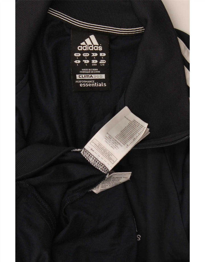 Giacca da tuta da uomo Adidas Clima 365 grande in poliestere blu navy