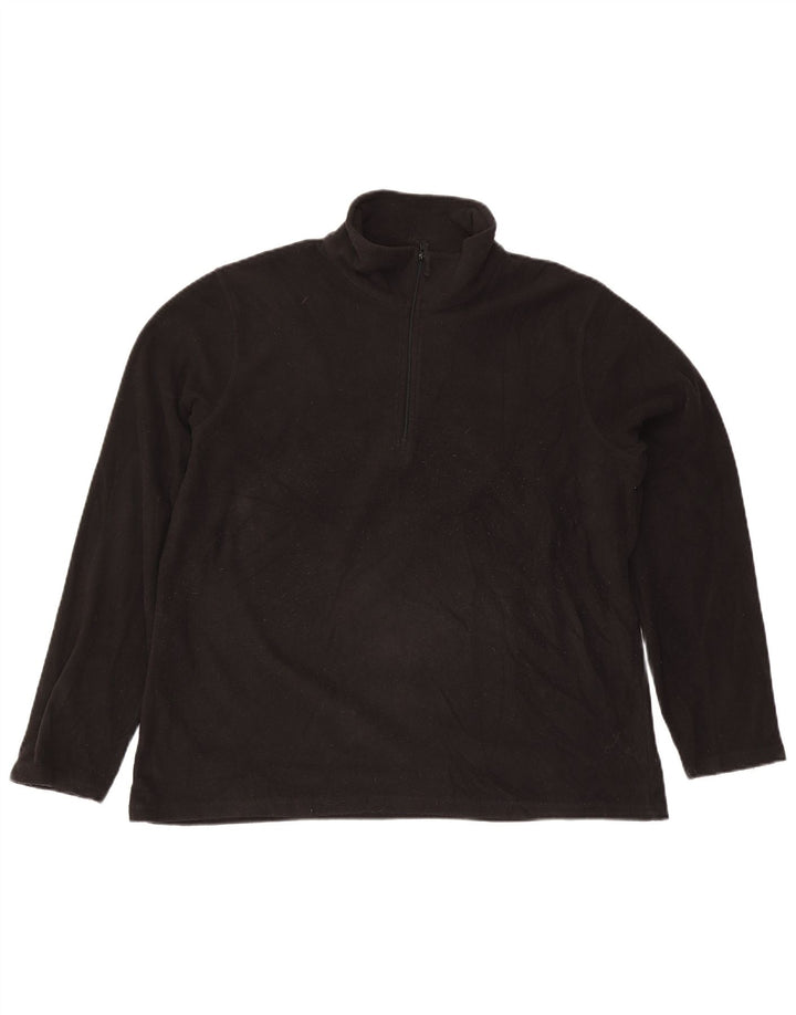 Maglione in pile da uomo con collo e zip Mountain Warehouse XL poliestere nero
