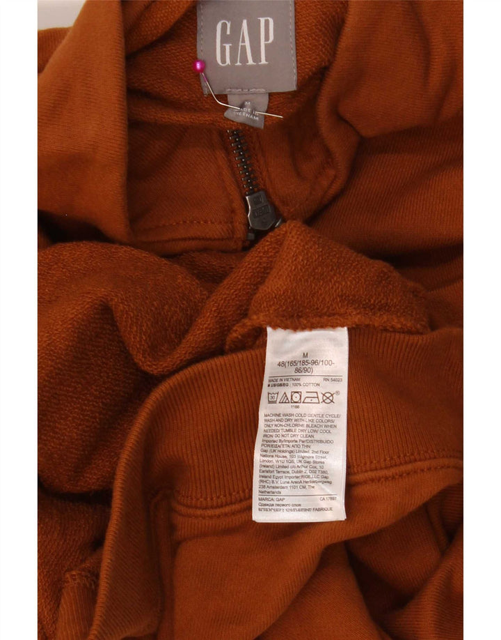 Gap Felpa da uomo con zip sul collo, maglione, cotone marrone medio