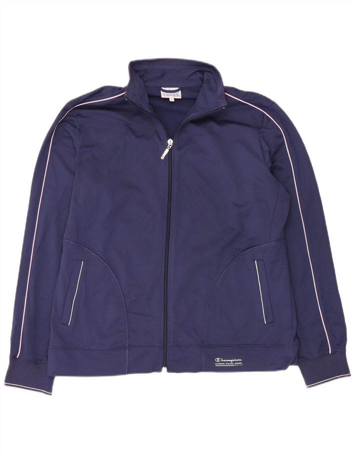 CHAMPION Giacca da tuta da donna Easy Fit UK 18 XL Poliestere blu navy