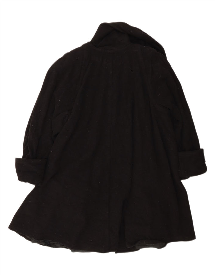 Cappotto da donna Louis Feraud UK 14 grande classico in lana vergine nera