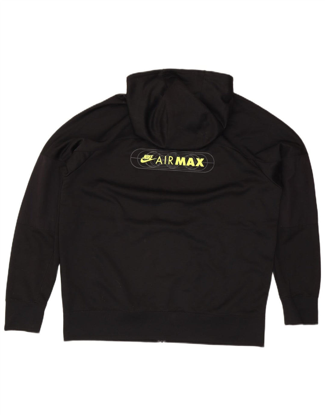 Felpa con cappuccio e zip grafica Nike da uomo XL in poliestere nero