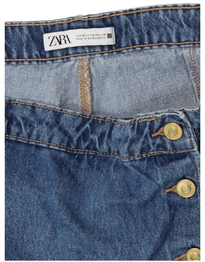 Pantaloni caldi in denim a vita alta da donna Zara medi W28 blu