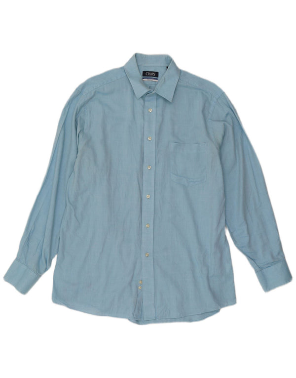 Camicia Chaps da uomo vestibilità regolare taglia 16 1/2 grande blu