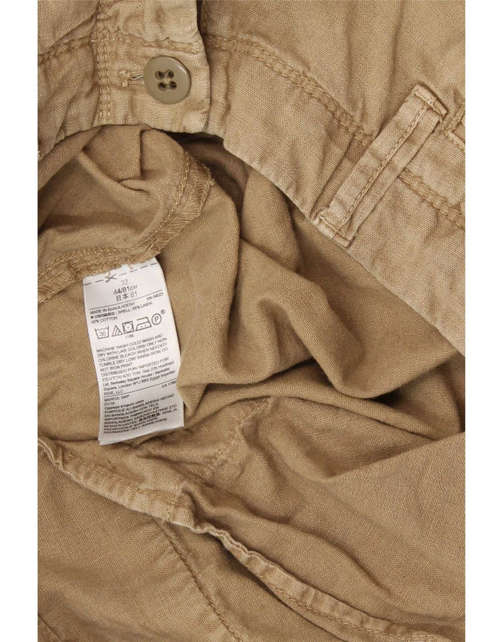 Pantaloncini chino da uomo Gap W32 lino marrone medio