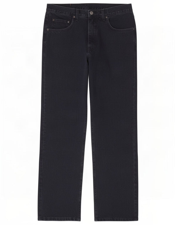 Jeans dritti da uomo Marks & Spencer blu Harbour W34 L31 cotone blu scuro