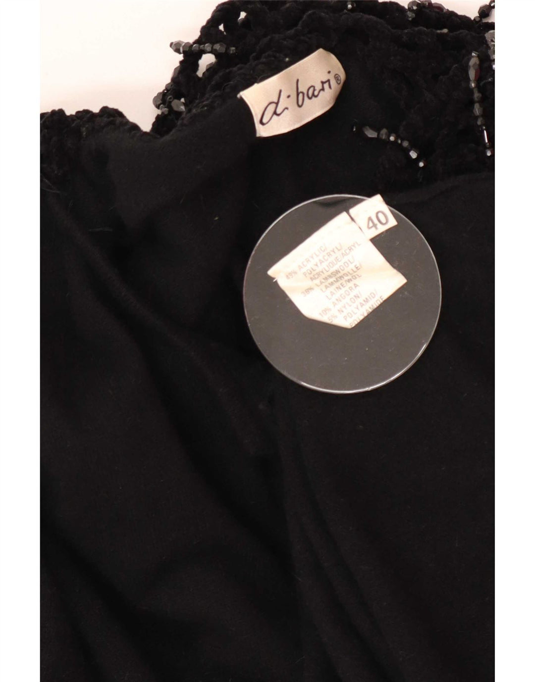 Top cardigan con cappuccio lungo oversize da donna Di Bari EU 40 medio nero