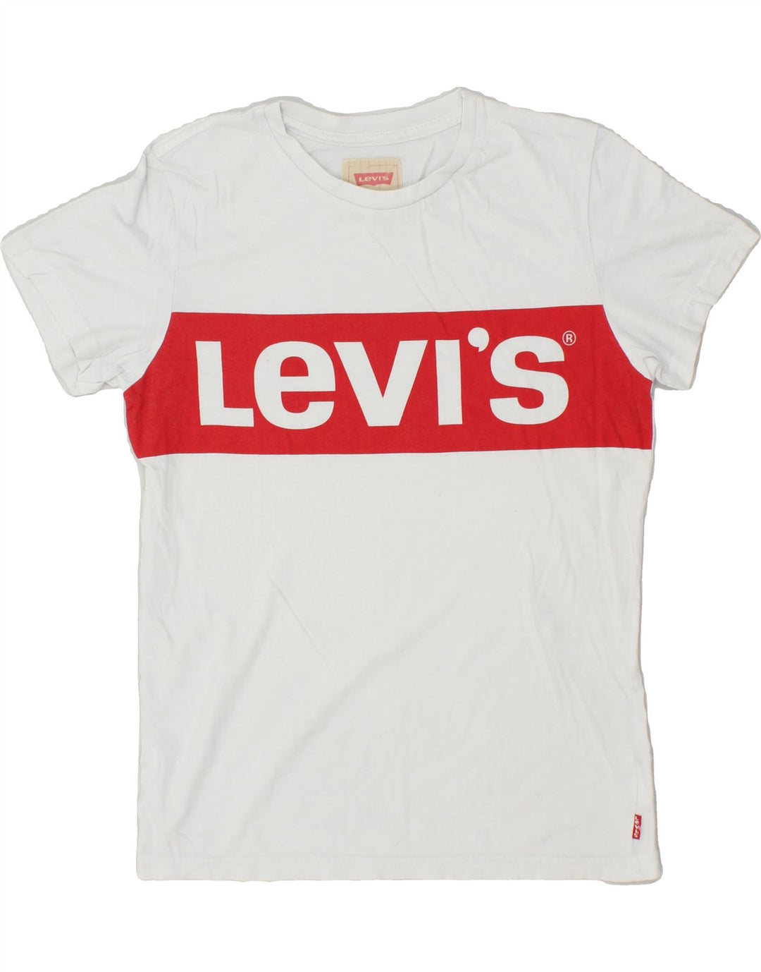 LEVI'S Boys Graphic T-Shirt Top 13-14 Years White Vintage Levi's and Second-Hand Levi's from Messina Hembry 