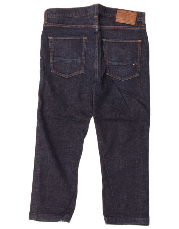 Jeans dritti Denton da uomo Tommy Hilfiger W34 L24 cotone blu navy