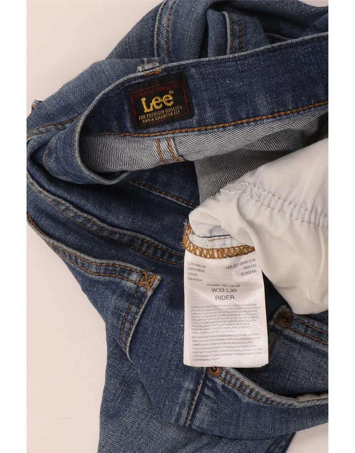 Jeans corti da uomo Lee Rider W33 L24 cotone blu