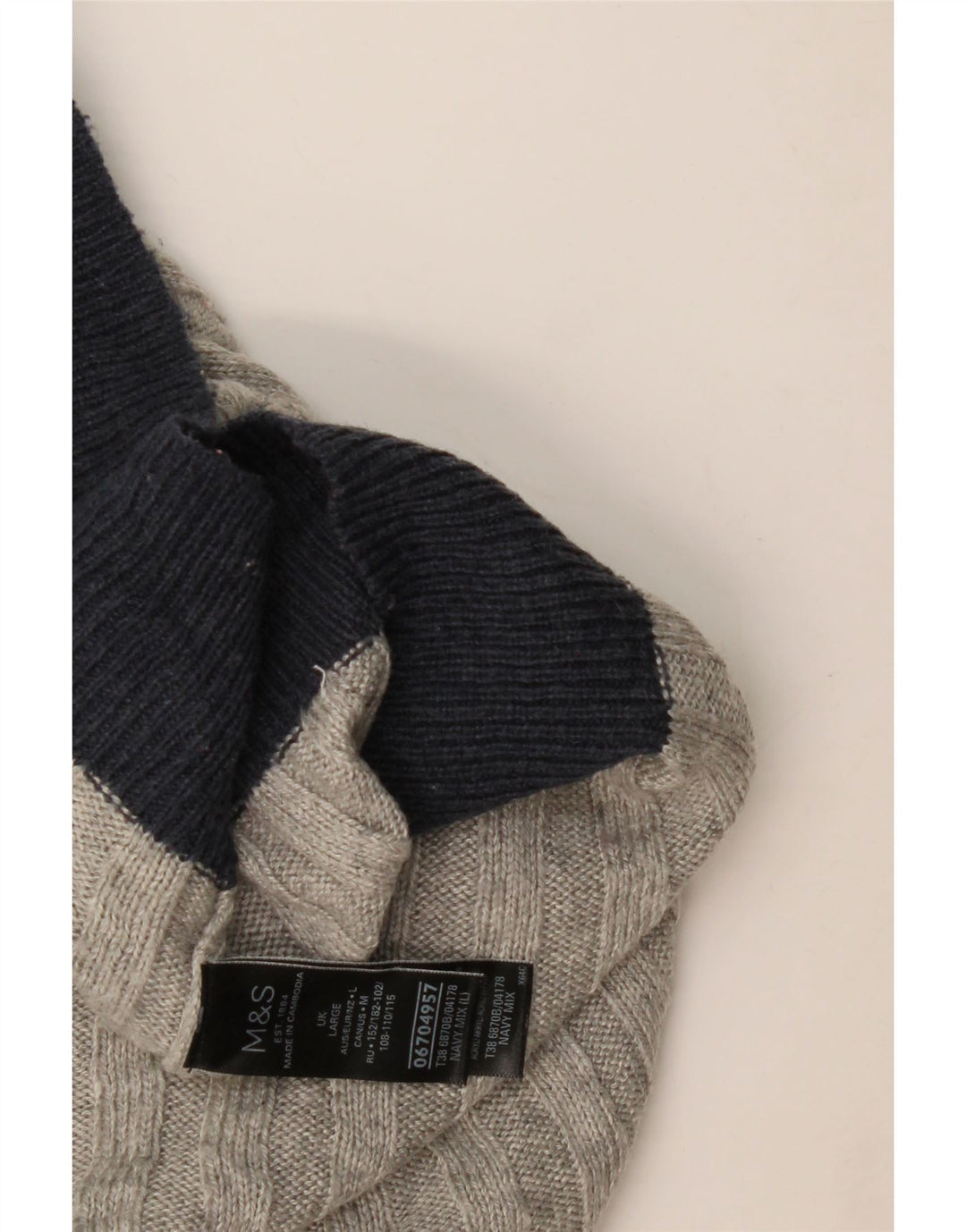 Maglione maglione con scollo a barca da donna Marks & Spencer UK 16 grande grigio
