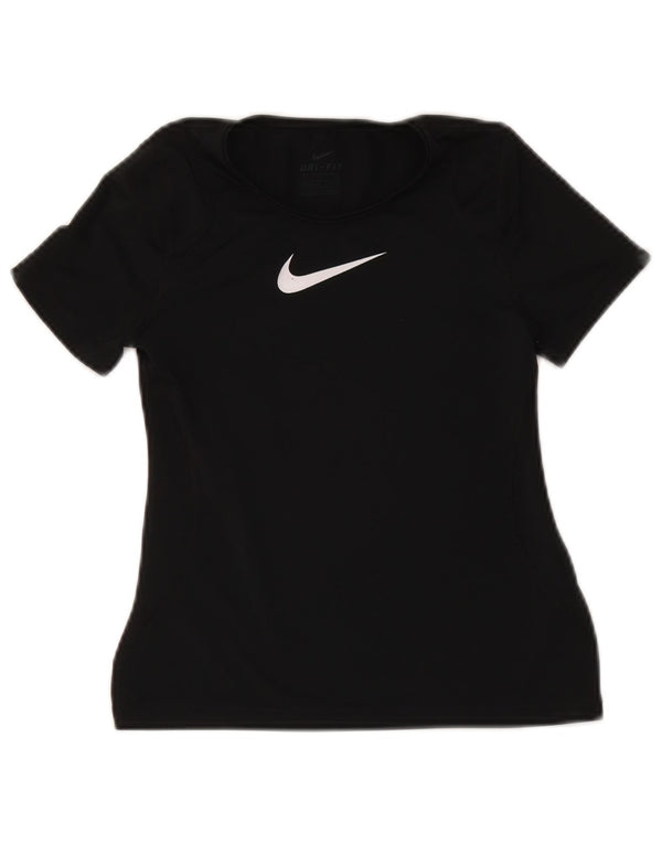 T-shirt grafica Nike Dri Fit per ragazze, 8-9 anni, piccola, in poliestere nero