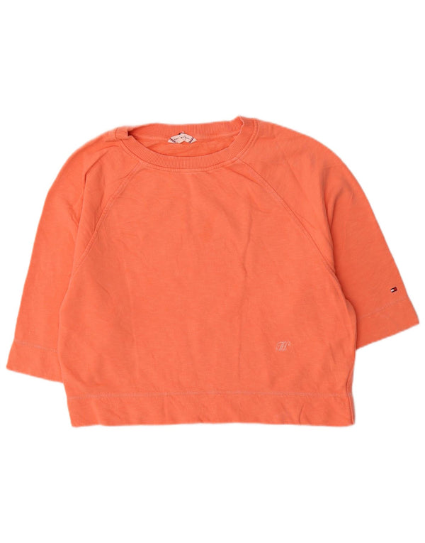 Felpa da donna con maniche a 3/4 Tommy Hilfiger UK 14 Arancione medio