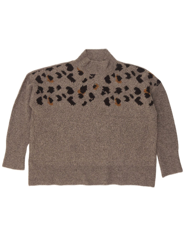 Maglione maglione a collo alto da donna Marks & Spencer UK 18 XL Grigio