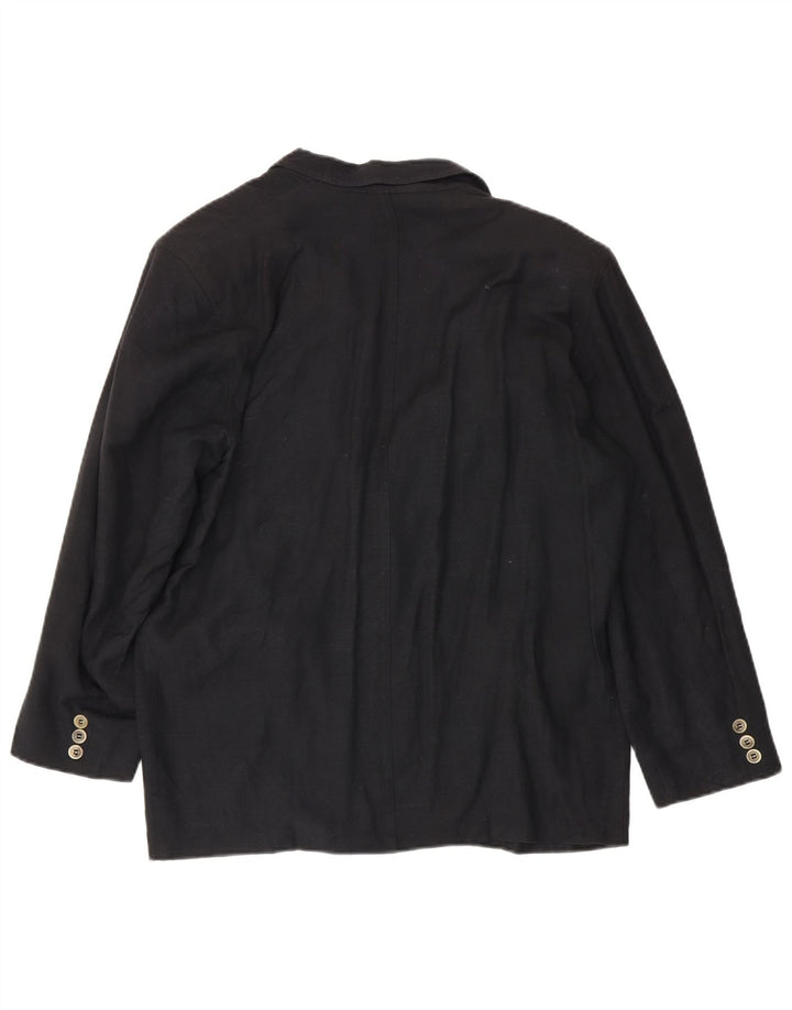 Giacca blazer da donna a 1 bottone Marella UK 14 grande viscosa nera