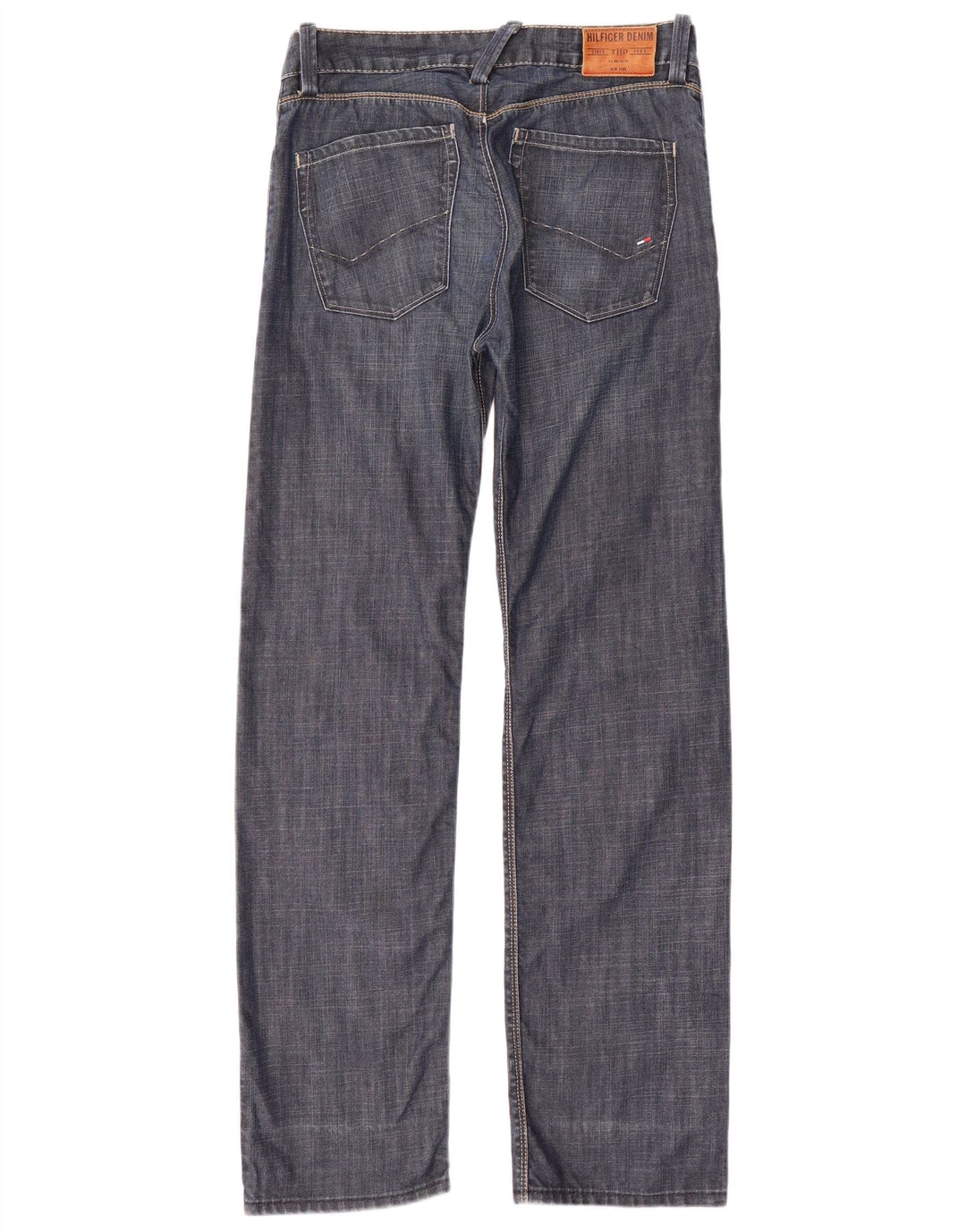 TOMMY HILFIGER Jeans dritti da uomo W30 L34 cotone blu navy