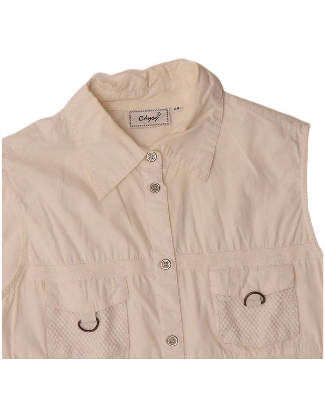 Gilet utility da donna VINTAGE IT 44 cotone bianco medio