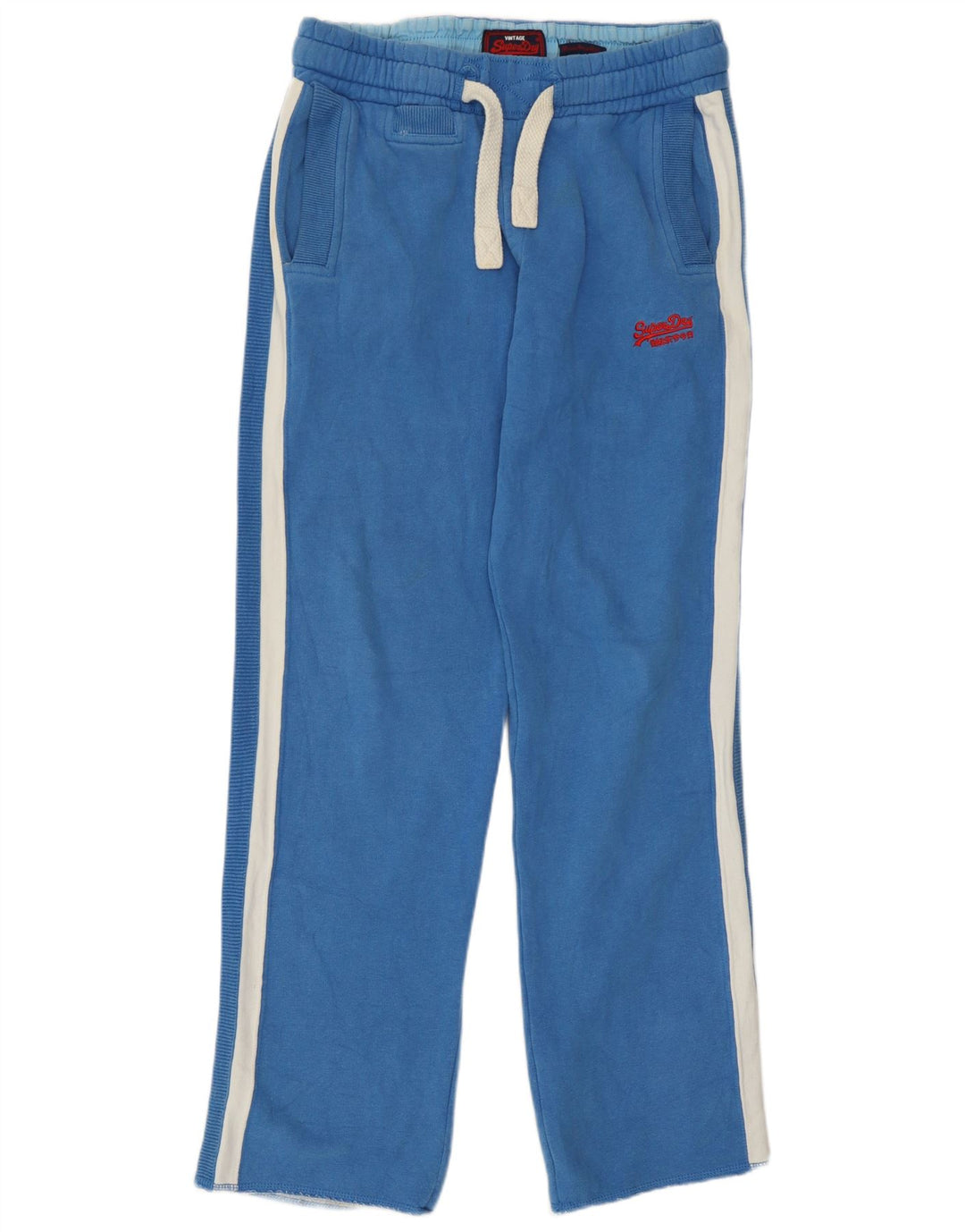 Pantaloni da tuta da uomo Superdry in cotone color block blu medio