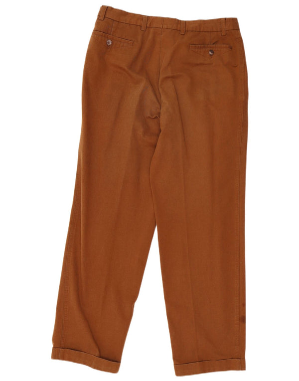 Pantaloni da abito vintage da uomo con pegging W34 L31 Marrone