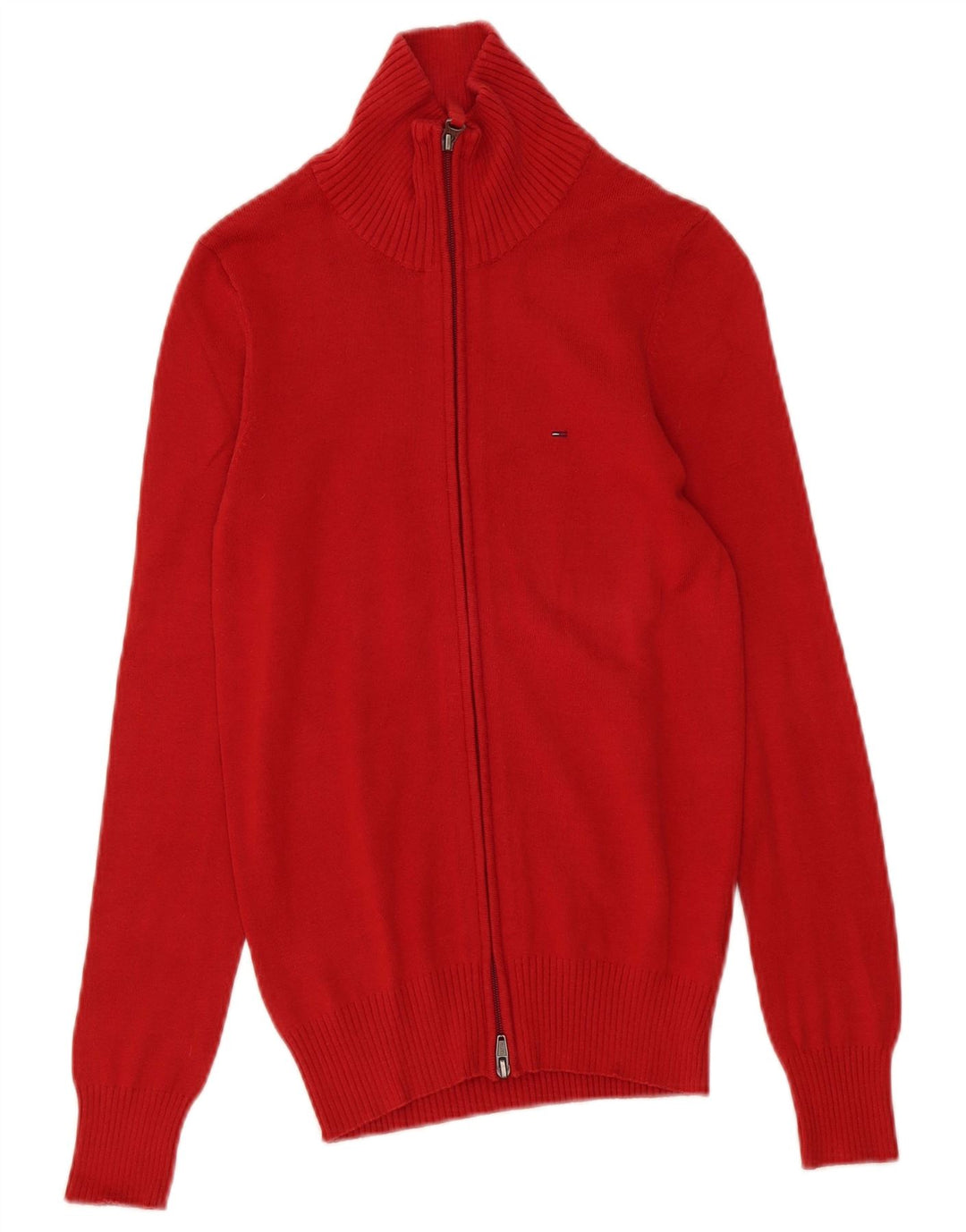 Maglione cardigan da uomo Tommy Hilfiger piccolo in cotone rosso